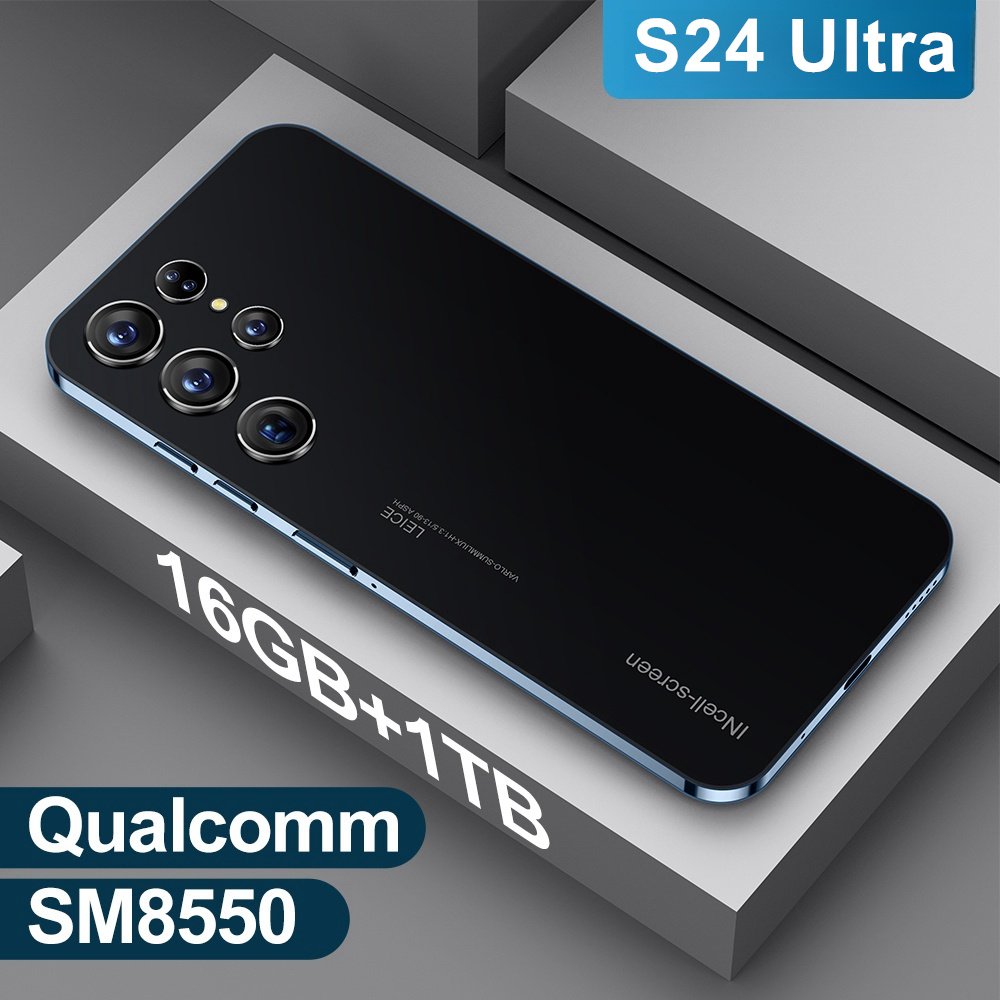 Mobile Phones S24 Ultra 6.8 HD Screen Smart Phone Original 16G+1T 5G Dual Sim Celulares Android Unlocked 72MP 6800mAh S23 Ultra